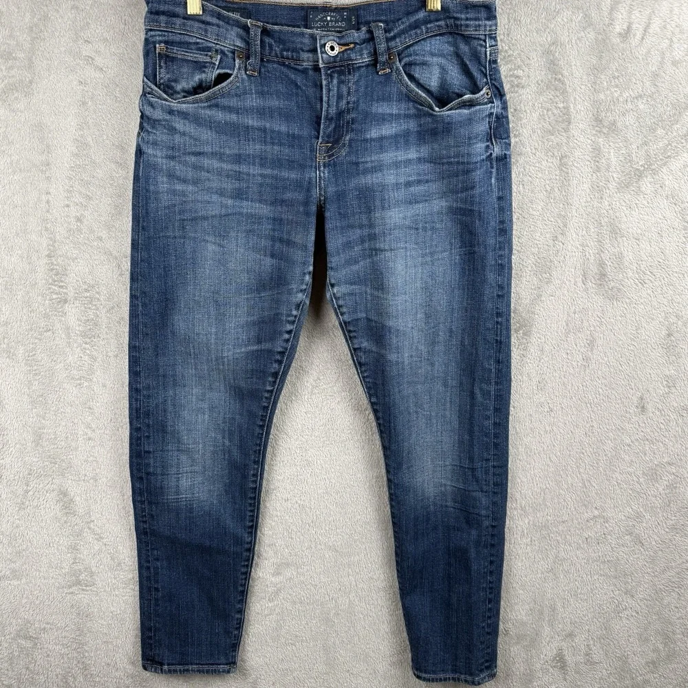 Lucky Brand Sienna Cigarette Jeans Womens‎ 6 Dark Wash Y2K Skinny Whiskers